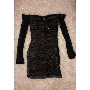 black mesh dress